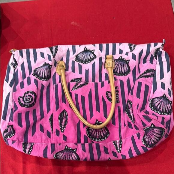 BDG Pink and Blue shell  Tote Bag - Picture 1 of 5